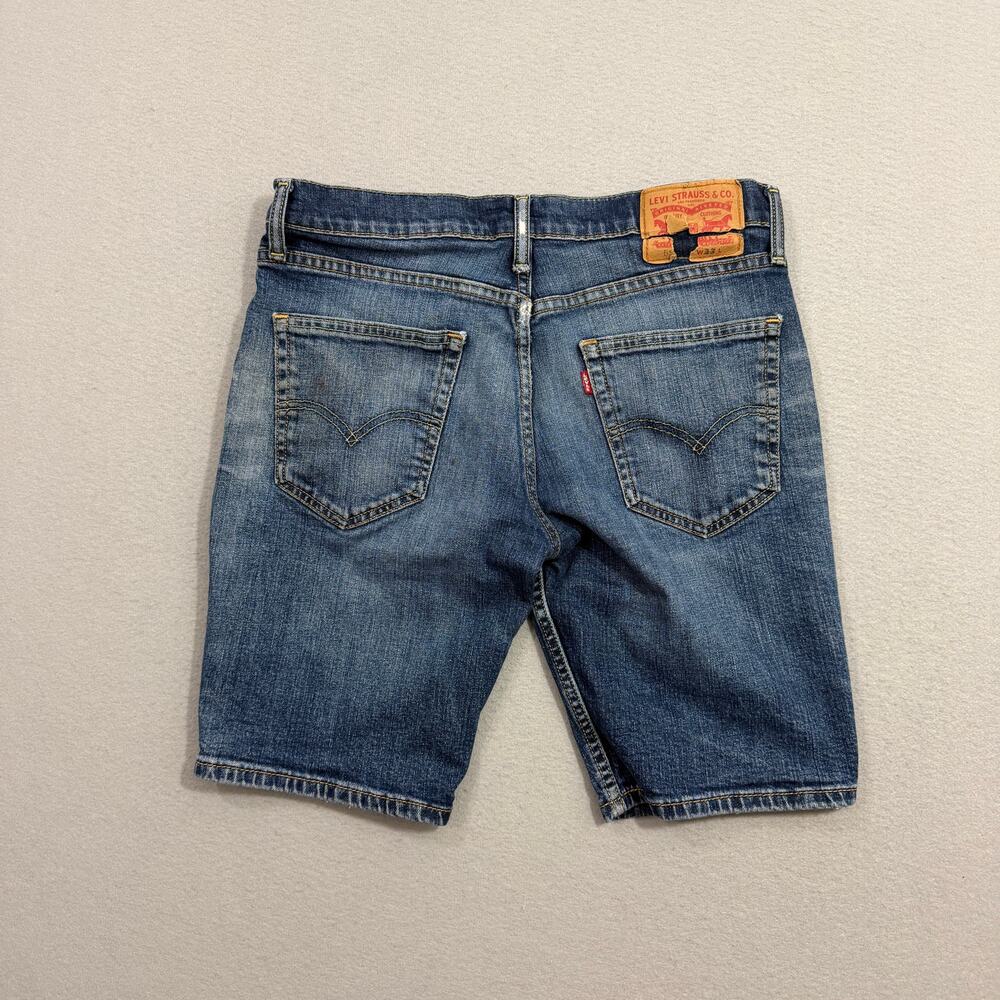 Levis 511 Slim Fit Jean Shorts Men's 33 Blue 10" Inseam Blue Denim Jorts Faded - Picture 6 of 12